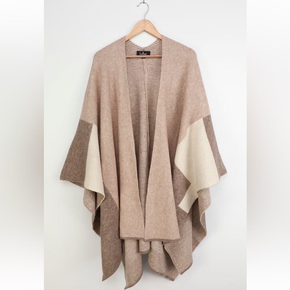 Colorblock Poncho - Picture 3 of 4